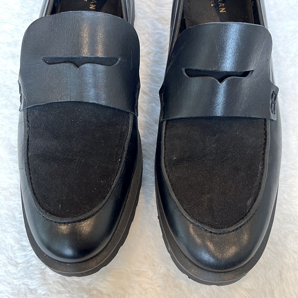 Cole Haan Geneva Black Platform Penny Loafer Size 10 - Picture 5 of 15